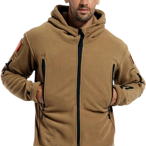 Casaco de Inverno Masculino Militar com Capuz