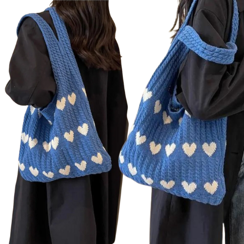 Bolsa de Crochê Coração Feminina - Tracks