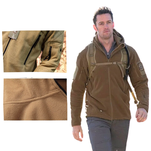 Casaco de Inverno Masculino Militar com Capuz