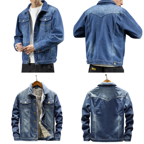Jaqueta Jeans Masculina Forrada com Lã