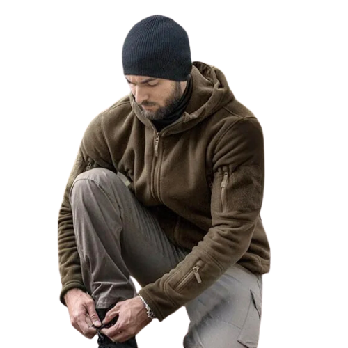 Casaco de Inverno Masculino Militar com Capuz