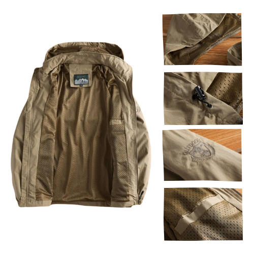Jaqueta Impermeável Masculina Com Capuz