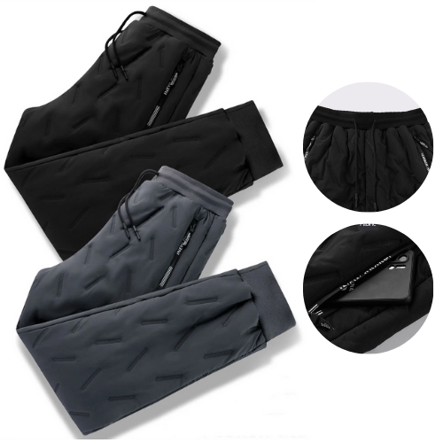 Calça Fit Jogger de Lã Masculina