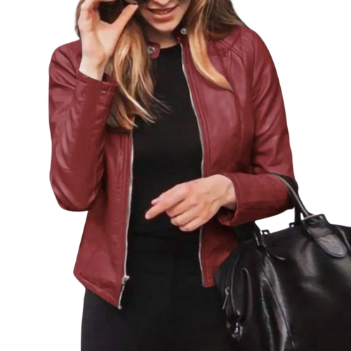Jaqueta de Couro Feminina Outwear Tracks
