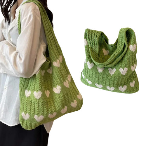 Bolsa de Crochê Coração Feminina - Tracks