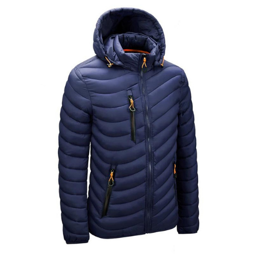 Jaqueta Puffer de Inverno Masculina Impermeável