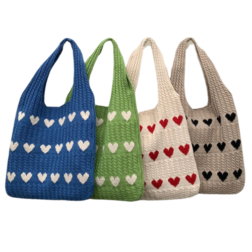 Bolsa de Crochê Coração Feminina - Tracks