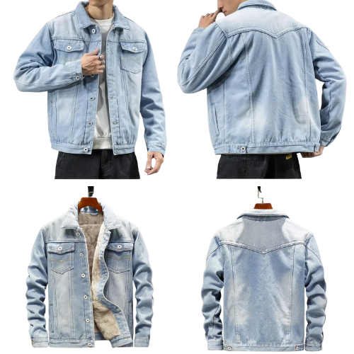 Jaqueta Jeans Masculina Forrada com Lã