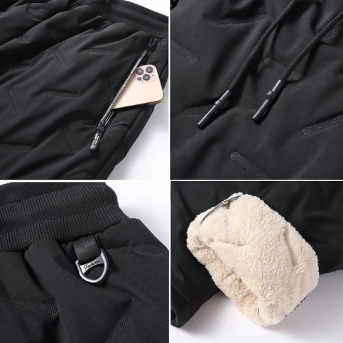 Calça Fit Jogger de Lã Masculina
