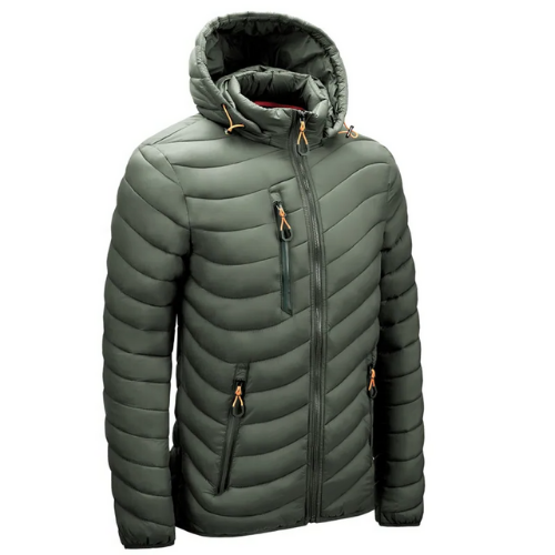 Jaqueta Puffer de Inverno Masculina Impermeável