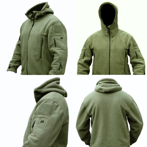 Casaco de Inverno Masculino Militar com Capuz