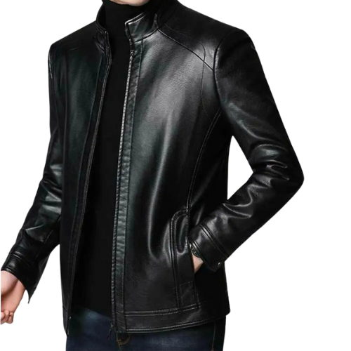 Jaqueta de Couro Forrada Masculina - Tracks