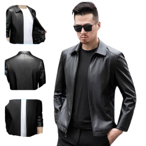 Jaqueta de Couro Forrada Masculina - Tracks
