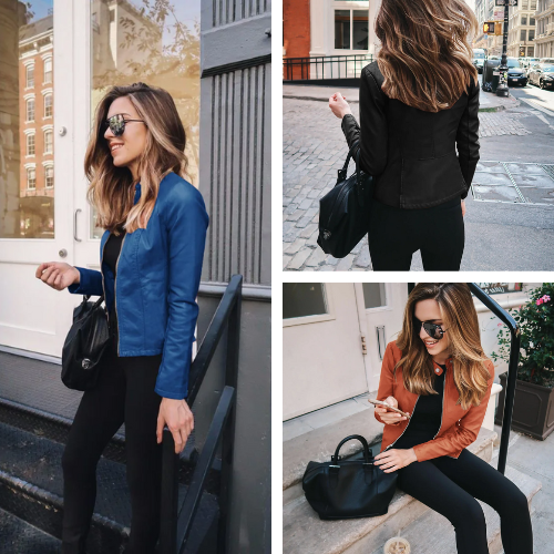 Jaqueta de Couro Feminina Outwear Tracks